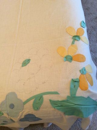 Vintage Lipman Wolfe Company Floral Appliqué Quilt Top Kit 8