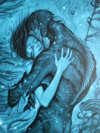 The Shape of Water Movie Poster James Jean Art Print Guillermo Del Toro Rare 3