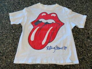 Vintage Rolling Stones 1989 Steel Wheels Tour Concert T - Shirt