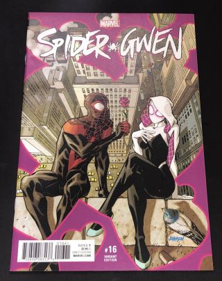 Spider - Gwen 16 1:50 Dave Johnson Variant Nm Marvel Comics 2017 Rare Low Print