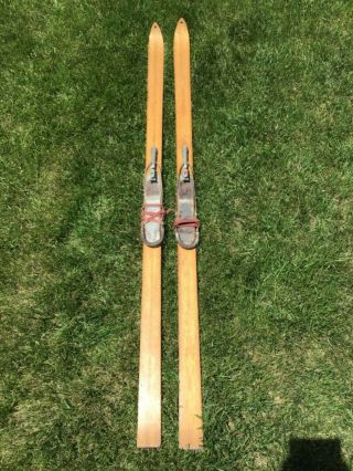 Vintage Wooden Snow Skis C.  A.  Lund Co.