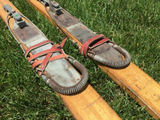 Vintage Wooden Snow Skis C.  A.  Lund Co. 3