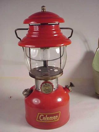 Vintage 1957 Red Coleman Lantern 200a Orig Box Falling Apart