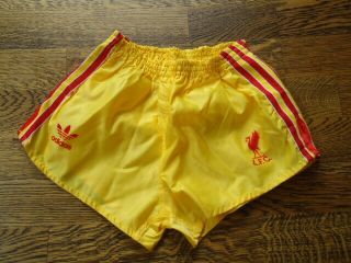 LIVERPOOL 1986 adidas YELLOW Away SHORTS UNWORN & BAG Rare Vintage 2