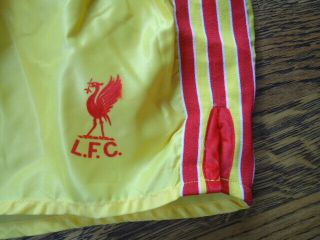 LIVERPOOL 1986 adidas YELLOW Away SHORTS UNWORN & BAG Rare Vintage 5