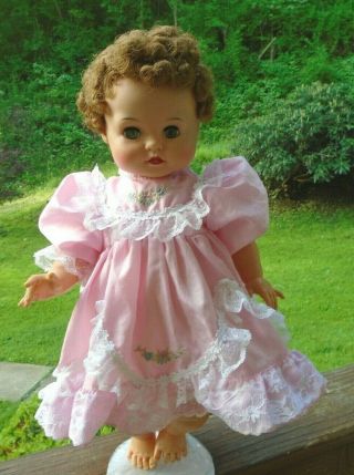 Rare Vtg.  Ideal Baby Coos Doll 21 " Coos When Head Is Squeezed Face