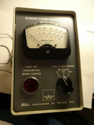 Vintage Waters Dummy Load Wattmeter Model 334
