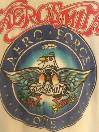 Vintage Aerosmith Aero - Force One 1988 Concert T - shirt XL 3