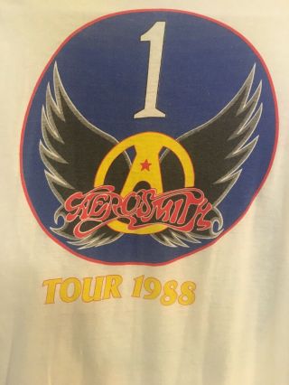 Vintage Aerosmith Aero - Force One 1988 Concert T - shirt XL 4