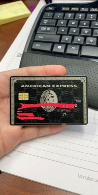 American Express Amex Centurion Black Card Chip,  Collectible,  Titanium