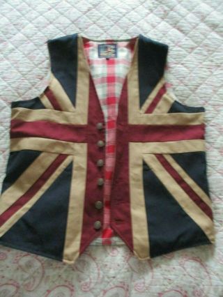 British Classic Vintage Union Jack Waistcoat | Flag Vest | Men 