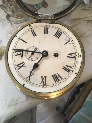 Vintage Smiths Ships Brass Bulkhead Clock.  Spares
