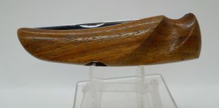 Vintage Rare Gerber Hs Wood Folding Hunter Walnut Handle 2 Of 2