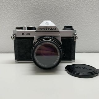 Vintage Pentax Asahi K1000 35mm Film Slr Camera Body With 50mm Lens