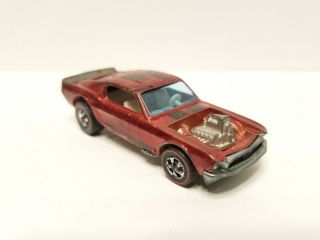 VINTAGE 1969 HOT WHEELS REDLINE MUSTANG BOSS HOSS red HONG KONG US MATTEL 2