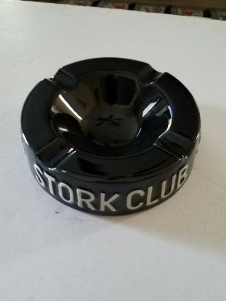 Rare Vintage 1940s York Stork Club Round Ceramic Ashtray