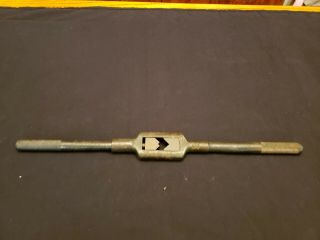 Vintage " Gtd " Large No 7 Threaded Tap Wrench Tap Die Holder 20” Long Usa