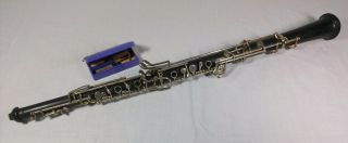 Vtg/antq Wood Oboe Music Instrument Rosewood Toulouse France P Gautie &co,  Reeds