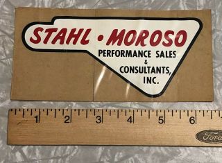 Stahl Moroso - Vintage 1960’s Racing Decal/sticker Nos
