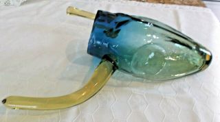 Rare Blenko Steer Head Wall Pocket Vase - Glass - 14 Inches Long