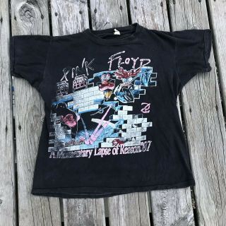 Vintage Pink Floyd T - Shirt 21x23 Distressed 1987 Momentary Lapse Of Reason Tour