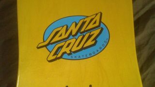 Ultra Rare NOS Santa Cruz Claus Grabke reissue skateboard deck - Yellow Stain 3