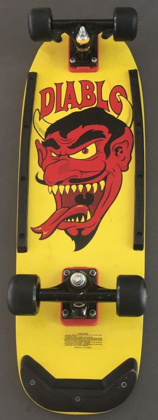 Vintage 80’s Variflex Diablo Skateboard Nos Street Rage Ii Wheels 29” X 9”