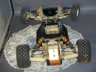 Vintage Team Associated RC 10 Carbon Fiber Rolling Chassis With Transmission 4