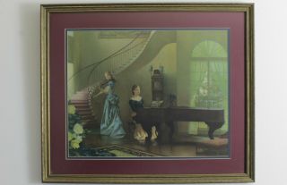 " Morning Melody " By R Brownell Mcgraw Artwork Framed 25 1/2 " X 21.  5 " Vintage
