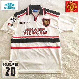 Manchester United Football Shirt M Solskjaer Vintage Umbro Jersey
