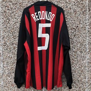 2002 2003 Ac Milan L/s Football Shirt Redondo 5 Vintage Adidas Long Sleeved Xl