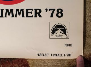 Grease Advanced Movie Poster,  One Sheet 780018 27x41 RARE Bill Varney2 9