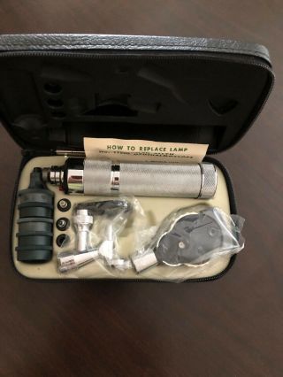 “NEW” VINTAGE WELCH ALLYN Ophthalmoscope 11500 Complete Diagnostic Set 3