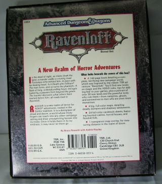 Ravenloft Realm of Terror Boxed Set Advanced Dungeons & Dragons AD&D TSR Vintage 6