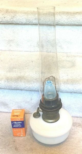 Complete - Vintage Aladdin RR Caboose Lamp & Bracket Oil/Kero - Alacite 7