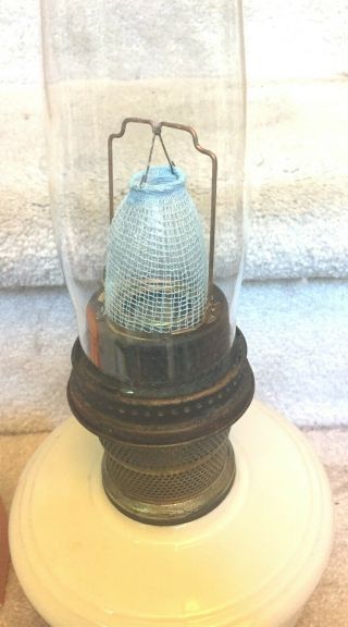 Complete - Vintage Aladdin RR Caboose Lamp & Bracket Oil/Kero - Alacite 8