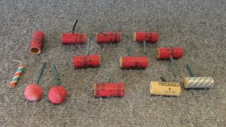 Vintage Type M - 80 Firecracker Empty Tubes Cherry Bombs Fireworks