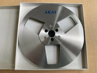 Vintage Akai 7 " Metal Reel For Reel To Reel Tape Recorders Aluminum