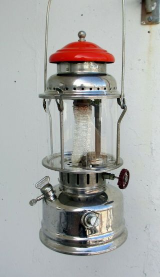 Rare Swedish Military Army Radius No 119 Kerosene Lantern Red Top