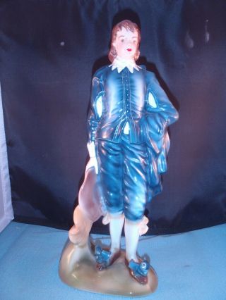 Vintage Florence Ceramics " Blue Boy " Figurine Pasadena California/over 12 " Tall