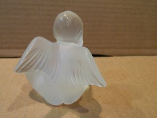 Lalique Baby Angel Opalescent Glass Figurine Signed Vintage Boxed 5