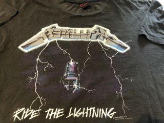 Vintage 1989 Metallica Ride The Lightning Tour T - Shirt Xl Brockum 1991 Official