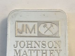Johnson Matthey 5 OZ Silver Bar Million hour accident JM VERY RARE 5