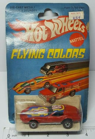 Vintage 1975 Hot Wheels Redline Flying Colors Corvette Stingray No.  9241