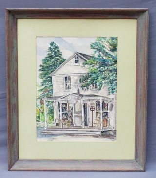 Vintage St.  James General Store Smithtown Ny Painting Signed S Savino