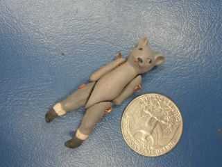 Rar Antique Dolls Germany Bisque Animal Mouse Hertwig & Co.  1880 - 1930 Miniatur