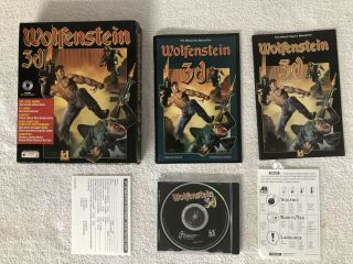 Wolfenstein 3d Pc Cd - Rom Gt Interactive Software 1995 Usa Canada Big Box Rare