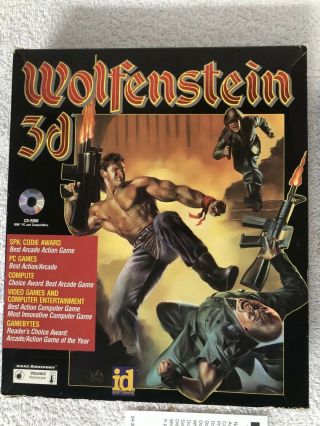 Wolfenstein 3D PC CD - ROM GT Interactive Software 1995 USA Canada Big Box Rare 2
