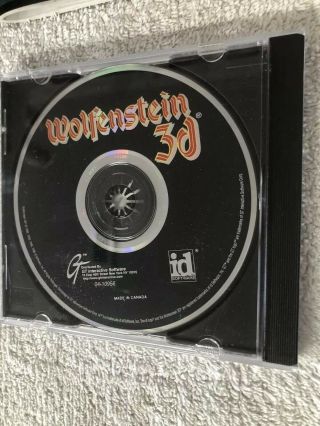 Wolfenstein 3D PC CD - ROM GT Interactive Software 1995 USA Canada Big Box Rare 5