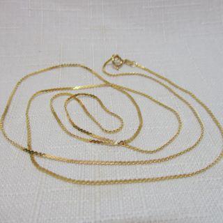Long Vintage Estate 14k Yellow Gold Chain Necklace - 24 Inches Long - 2.  3 Grams
